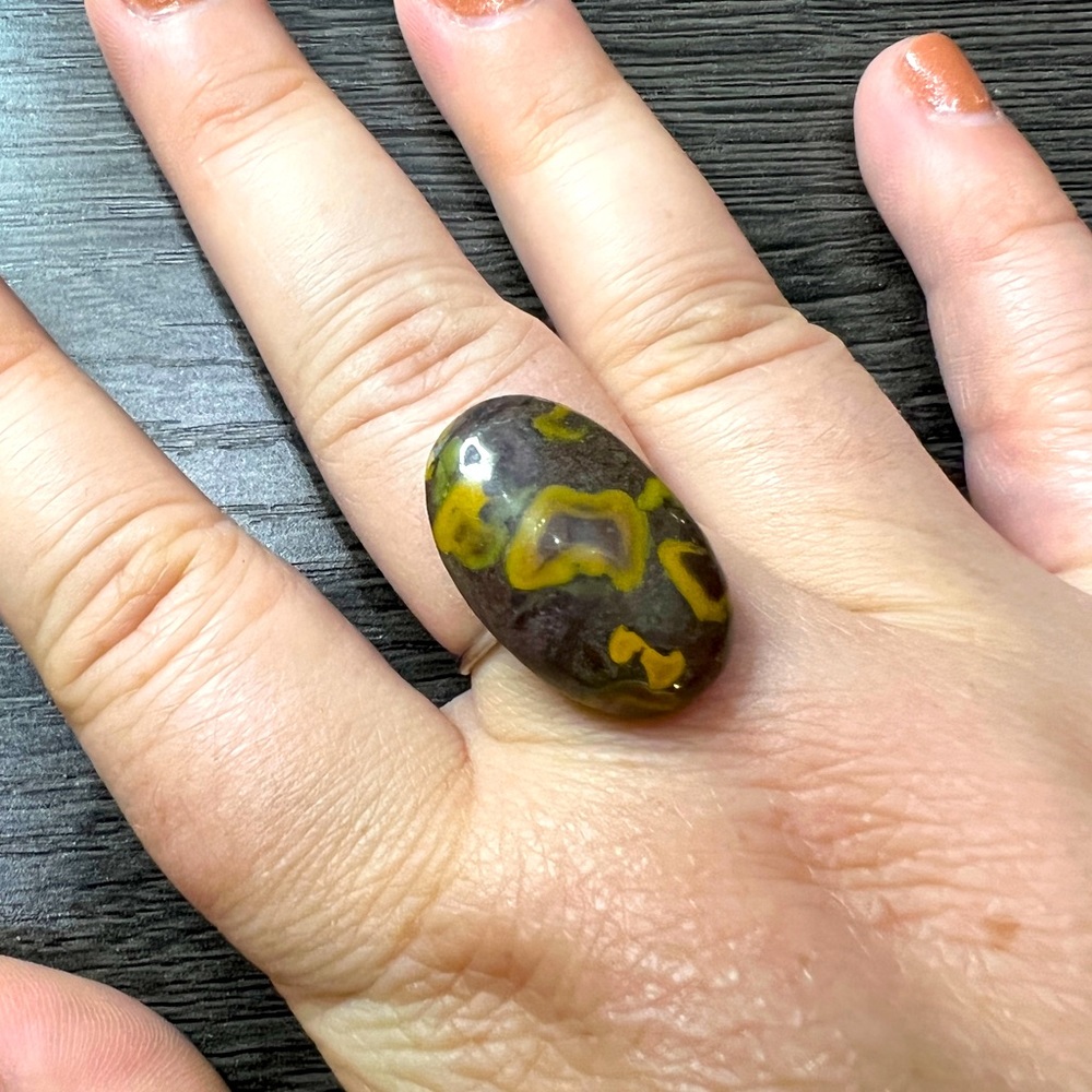 Fruit Jasper Stone Ring
